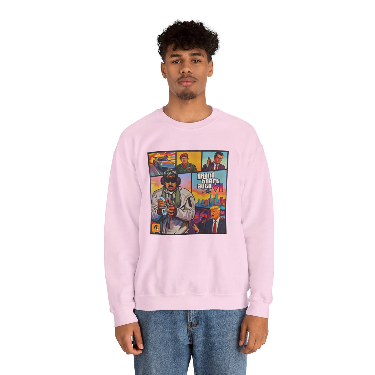 B1 M4DURO — 'Grand Theft Auto VI' Unisex Heavy Blend™ Crewneck Sweatshirt NEW COLORFULL STYLE!