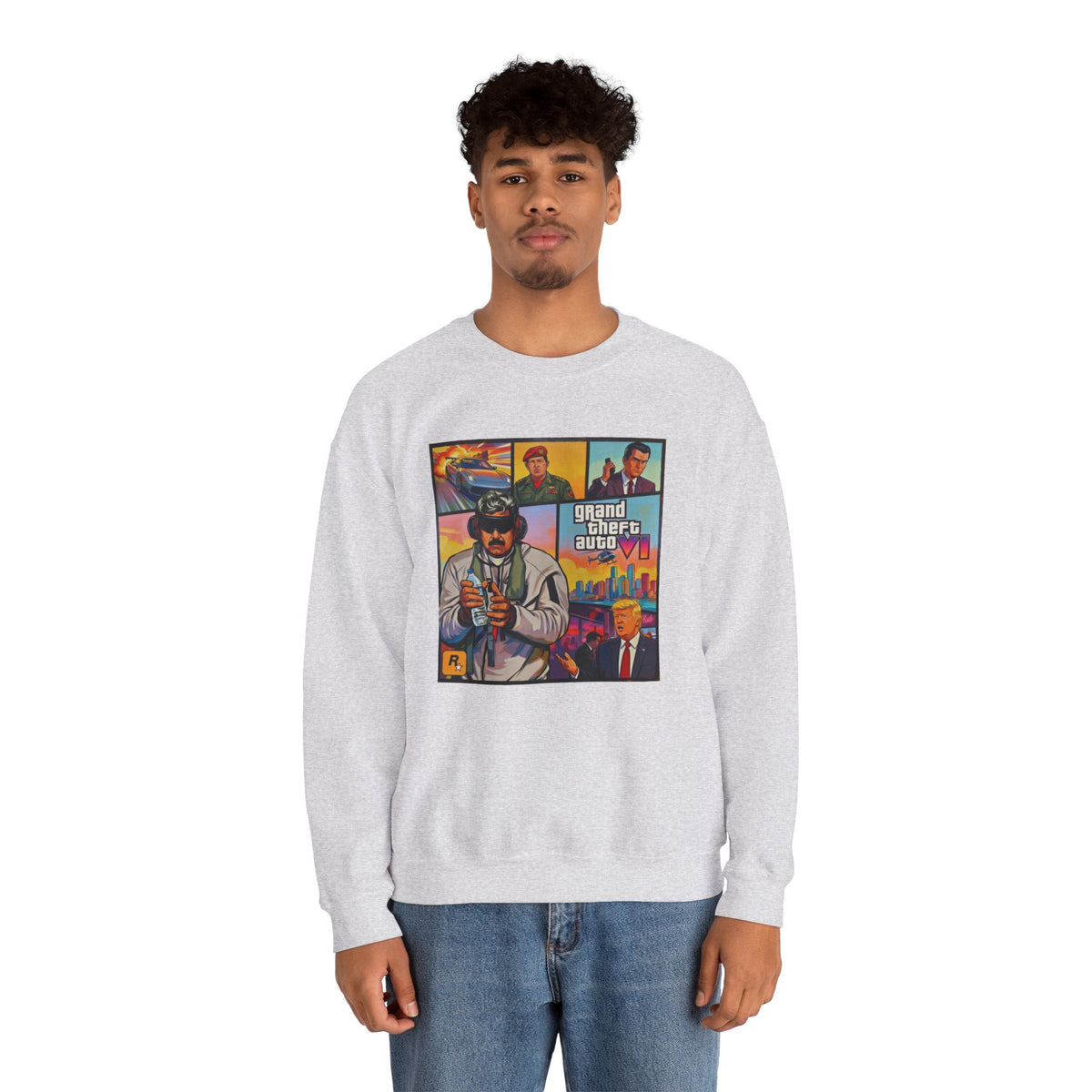 B1 M4DURO — 'Grand Theft Auto VI' Unisex Heavy Blend™ Crewneck Sweatshirt NEW COLORFULL STYLE!