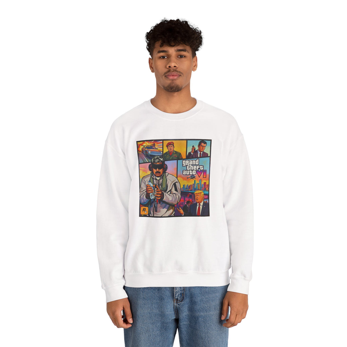 B1 M4DURO — 'Grand Theft Auto VI' Unisex Heavy Blend™ Crewneck Sweatshirt NEW COLORFULL STYLE!