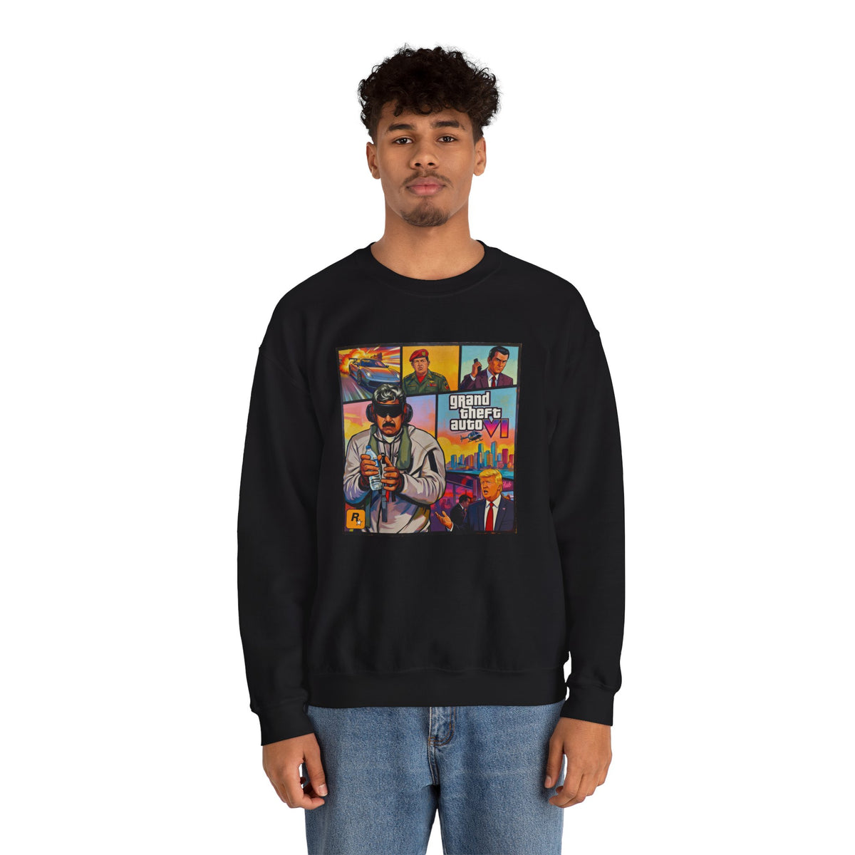 B1 M4DURO — 'Grand Theft Auto VI' Unisex Heavy Blend™ Crewneck Sweatshirt NEW COLORFULL STYLE!