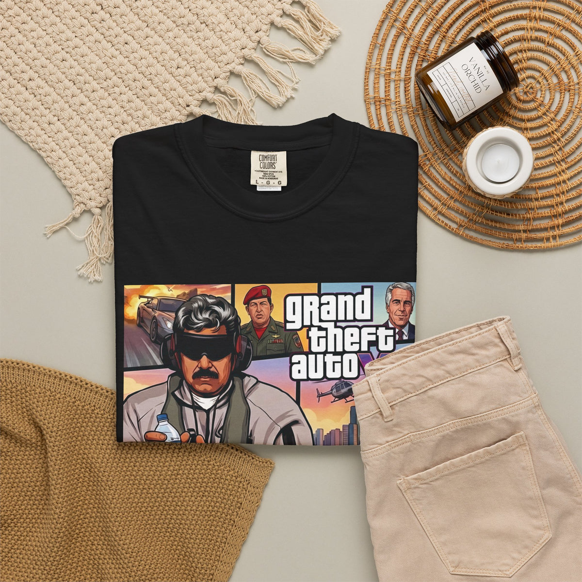 A1 Graphic Tee — 'Grand Theft Auto VI' Collage Design