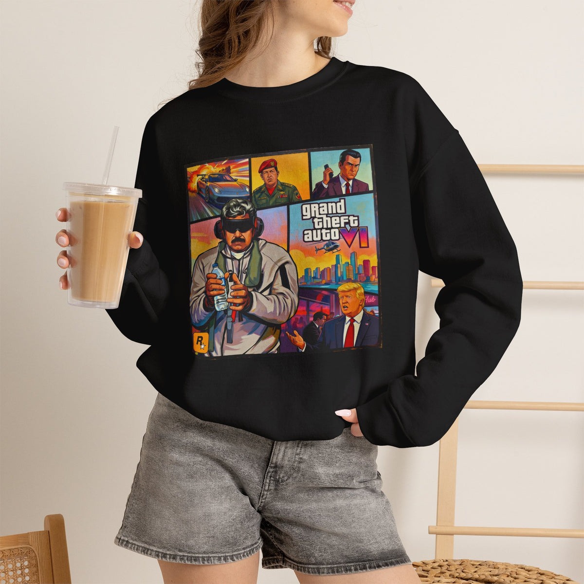 B1 M4DURO — 'Grand Theft Auto VI' Unisex Heavy Blend™ Crewneck Sweatshirt NEW COLORFULL STYLE!