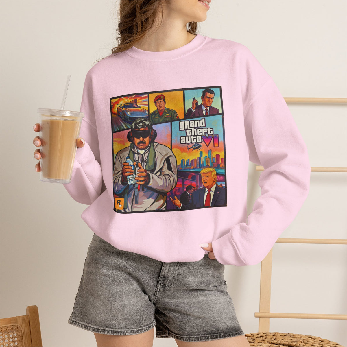 B1 M4DURO — 'Grand Theft Auto VI' Unisex Heavy Blend™ Crewneck Sweatshirt NEW COLORFULL STYLE!